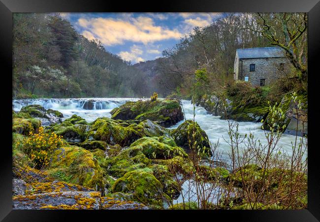 Cenarth Mill and Falls, Ceredigion, Wales, UK Framed Print by Mark Llewellyn