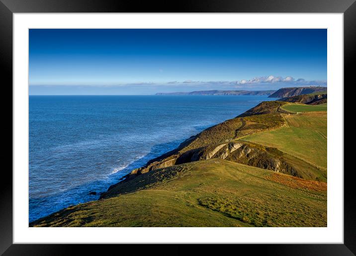 Mwnt Coastline, Ceredigion, Wales, UK Framed Mounted Print by Mark Llewellyn