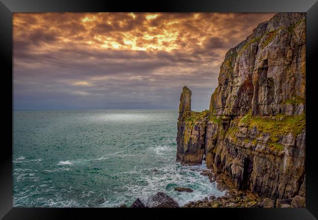 Saint Govans Bay, Pembrokeshire, Wales, UK Framed Print by Mark Llewellyn