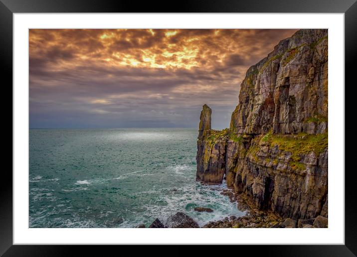 Saint Govans Bay, Pembrokeshire, Wales, UK Framed Mounted Print by Mark Llewellyn