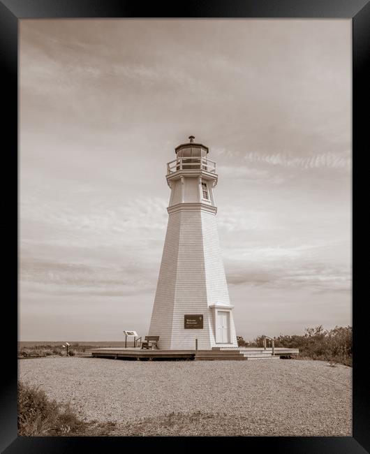 Cape Jourmein Lighthouse, New Brunswick, Canada Framed Print by Mark Llewellyn