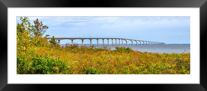 Confederation Bridge, New Brunswick, Canada Framed Mounted Print by Mark Llewellyn