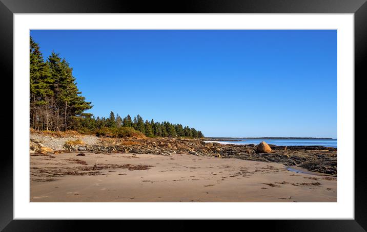 Crescent Beach, Nova Scotia, Canada Framed Mounted Print by Mark Llewellyn