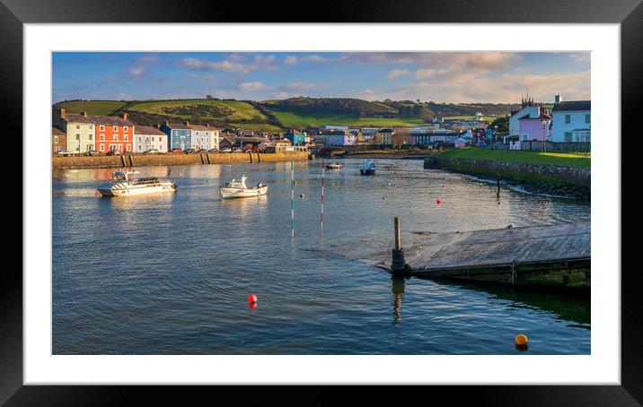 Aberaeron Harbour, Ceredigion, Wales, UK Framed Mounted Print by Mark Llewellyn
