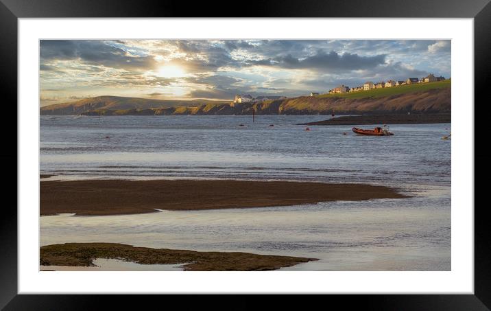 Cardigan Bay and Gwbert, Pembrokeshire, Wales, UK Framed Mounted Print by Mark Llewellyn