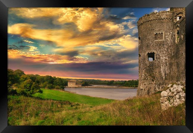 Castle Carew, Pembrokeshire, Wales, UK Framed Print by Mark Llewellyn