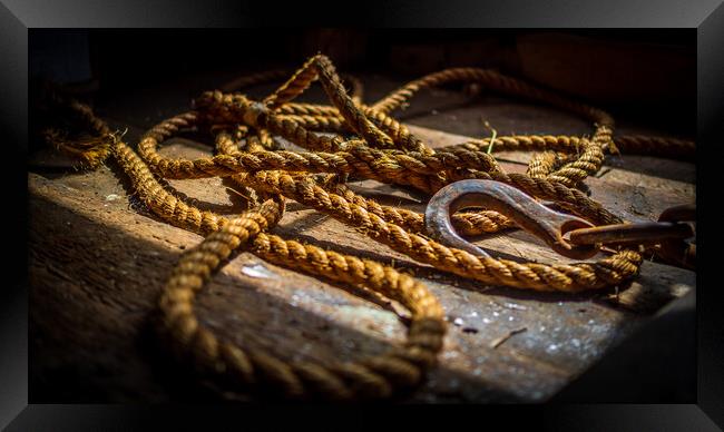 Workshop ropes Framed Print by Mark Llewellyn