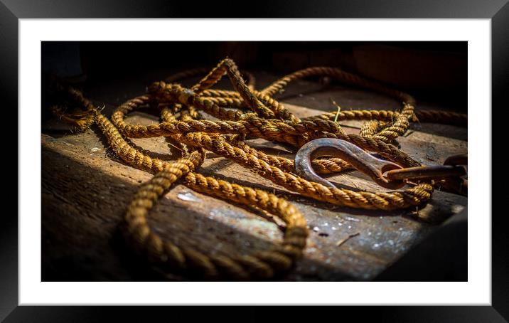 Workshop ropes Framed Mounted Print by Mark Llewellyn