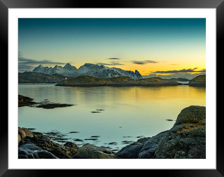 Lofoten Sunrise, Norway Framed Mounted Print by Mark Llewellyn