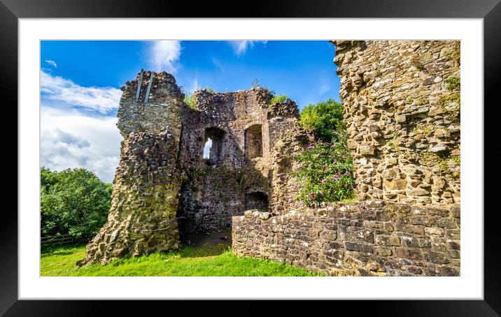 Castle Ruins, Narberth, Pembrokeshire, Wales, UK  Framed Mounted Print by Mark Llewellyn