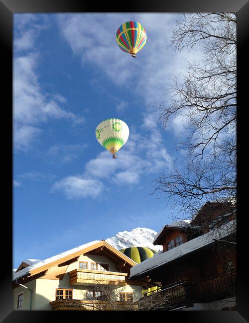 Hot Air Balloons, Filzmoos, Austria Framed Print by Mark Llewellyn