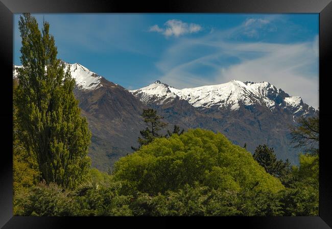 Mountains, New Zealand Framed Print by Mark Llewellyn