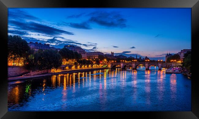 River Seine Sunrise, Paris, France Framed Print by Mark Llewellyn