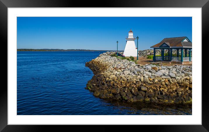 Lighthouse Park, Port Medway, Nova Scotia, Canada Framed Mounted Print by Mark Llewellyn