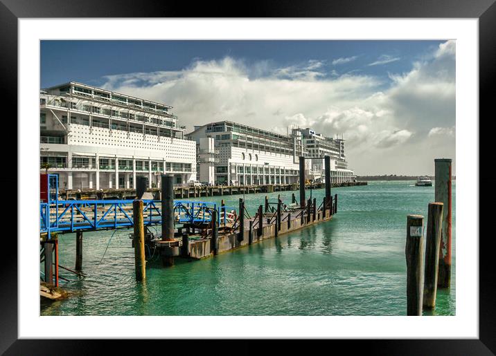 Auckland Waterfront, New Zealand Framed Mounted Print by Mark Llewellyn