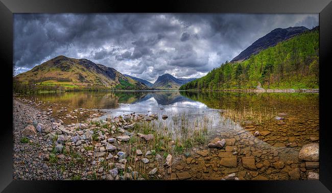 Buttermere reflections Framed Print by Dave Wilson