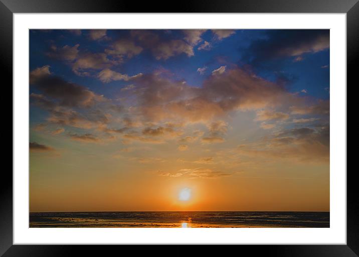 Amroth Sunday Sunrise Framed Mounted Print by Simon West