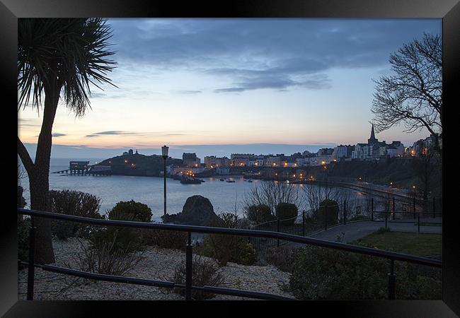 A view of Tenby Harbour Framed Print by Simon West