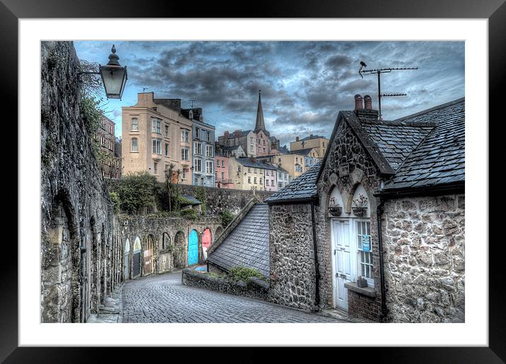 Seamens Rooms Tenby Harbour Framed Mounted Print by Simon West