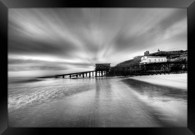 Tenby Life Boat Houses Framed Print by Simon West