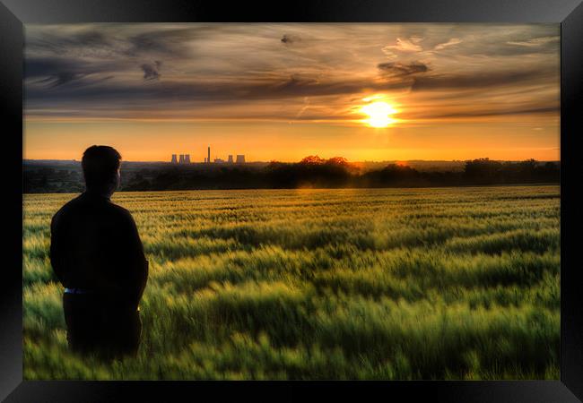 Cornfield Sunset Framed Print by Simon West