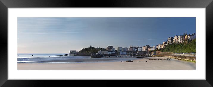 Panoramic of Tenby Framed Mounted Print by Simon West