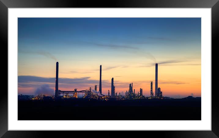 Chevron Oil Refinery Framed Mounted Print by Simon West
