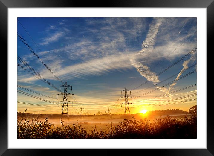 Pylon Sunrise Framed Mounted Print by Simon West