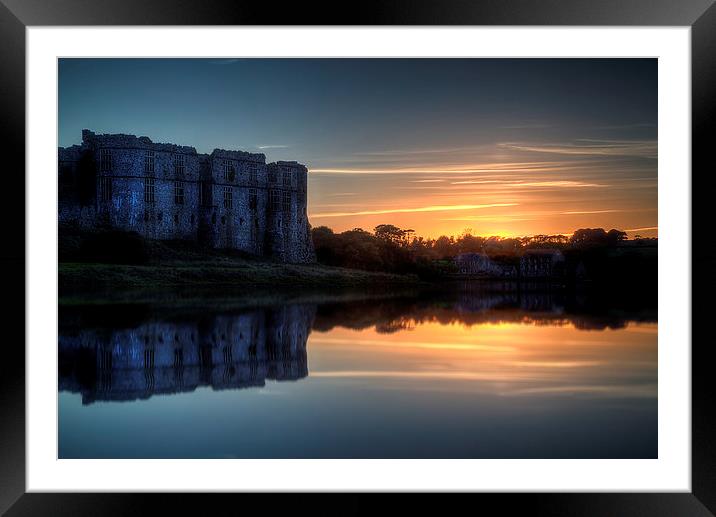 Carew Castle Framed Mounted Print by Simon West