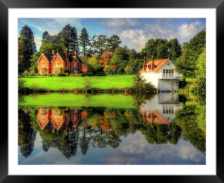 Great Windsor Park Boathouse Framed Mounted Print by Simon West