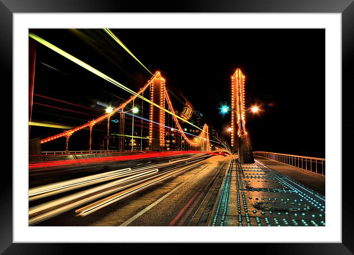 Chelsea Bridge Framed Mounted Print by Simon West