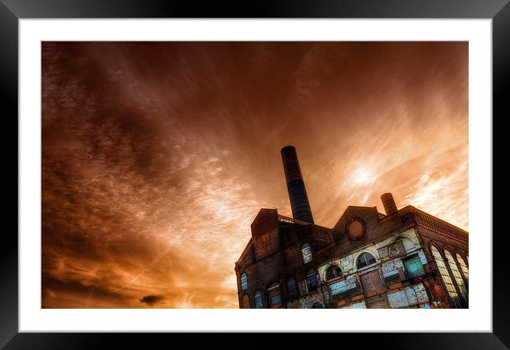 Lots Road Power Station at Sunset Framed Mounted Print by Simon West