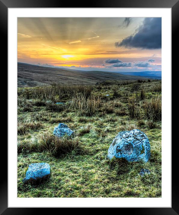 Brecon Beacons at Sunrise Framed Mounted Print by Simon West