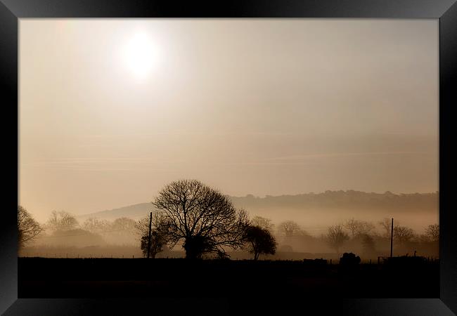 Misty early morning Framed Print by Simon West