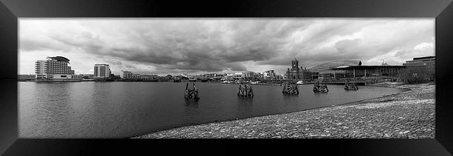 Cardiff Bay Panoramic Framed Print by Simon West