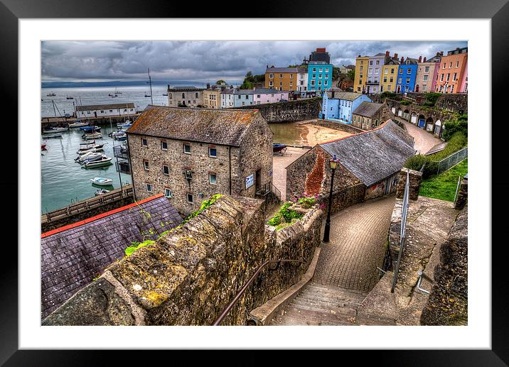 Down to Tenby Harbour Framed Mounted Print by Simon West