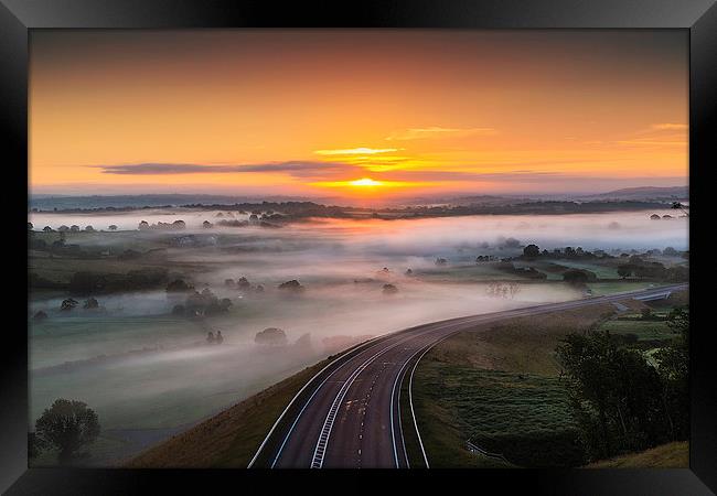  Pembrokeshire Misty Sunrise Framed Print by Simon West
