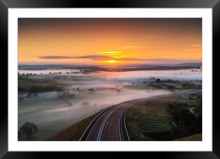  Pembrokeshire Misty Sunrise Framed Mounted Print by Simon West