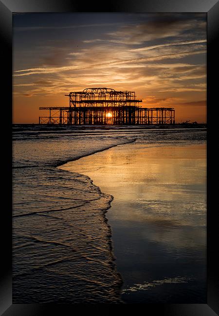  Brighton West Pier Framed Print by Simon West
