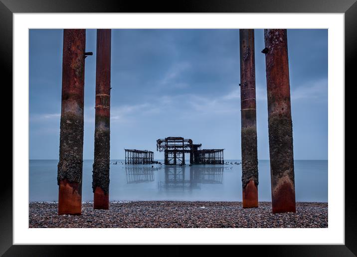 Brighton West Pier Framed Mounted Print by Simon West
