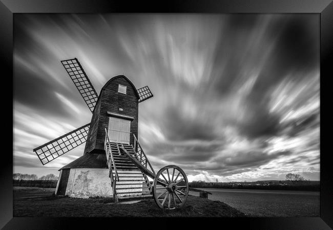 Pitstone Windmill Framed Print by Simon West