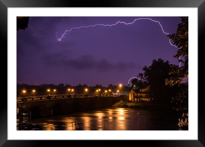 Lightning Storm over Maidenhead and Thames Framed Mounted Print by Simon West
