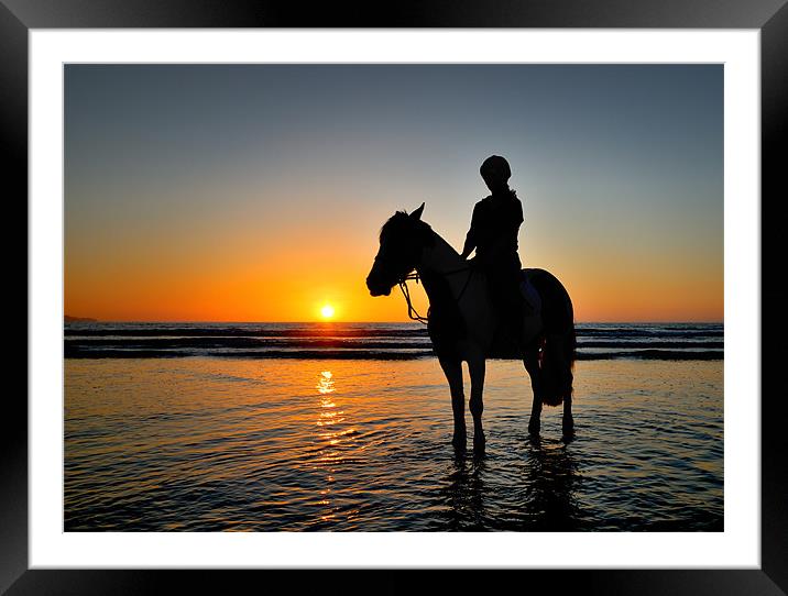 Evening Ride Framed Mounted Print by nick woodrow
