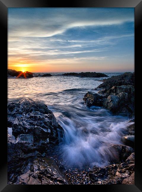 Returning Tide Framed Print by nick woodrow