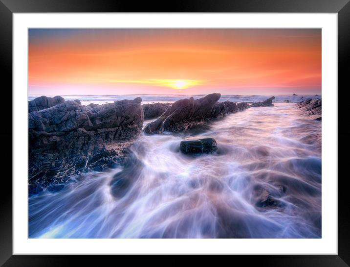 High Tide Framed Mounted Print by nick woodrow