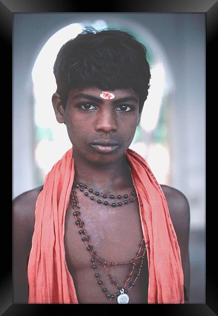 Hindu Pilgrim  India Framed Print by Peter Spenceley