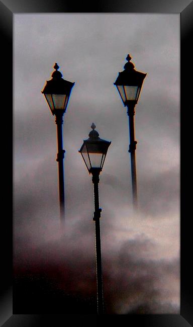 victorian street lamp london Framed Print by darren  carter