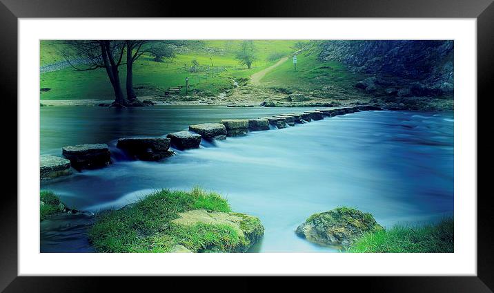 stepping stones Framed Mounted Print by darren  carter
