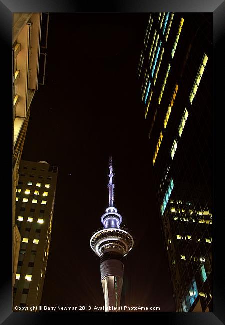 Auckland nights Framed Print by Barry Newman