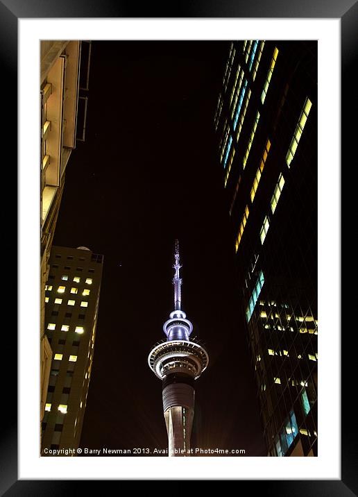 Auckland nights Framed Mounted Print by Barry Newman